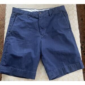 Polo Raph Lauren Stretch Classic Fit Navy Flat Front Shorts Men Size 31 Preppy